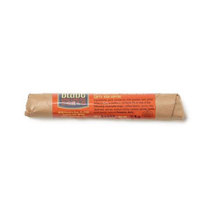 Salt Blade Seattle Stick Salami includes indi chocolate Cacao Nibs for another great way to enjoy the savory side of cacao with indi chocolate. Great for charcuterie boards and plates. This collaboration supports two small businesses in Seattle for great taste.